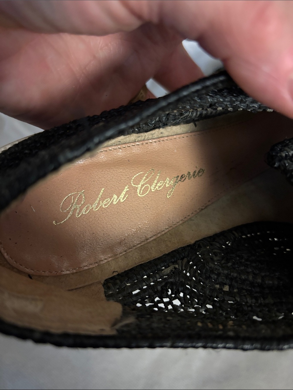 Robert Clergerie Straw Oxfords Sneakers Black size 8.5 - Picture 9 of 12